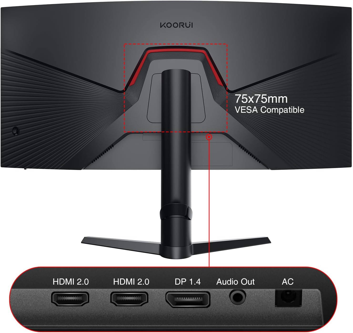 KOORUI 34-inch Curved Ultrawide WQHD 3440×1440 Gaming Monitor, 180Hz 1000R- PIP/PBP, 1ms(MPRT), HDR400, DCI-P3 95%, FreeSync Premium, 1 x DP 1.4 & 2 x HDMI 2.0, Tilt Height Swivel Adjustment, 34E6UC