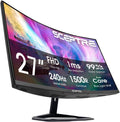 Sceptre 27-Inch Curved Gaming Monitor, FHD 1080p, 240Hz, 1500R, DisplayPort & HDMI x2, Built-in Speakers, Machine Black (C275B-FWT240 Series, 2026)