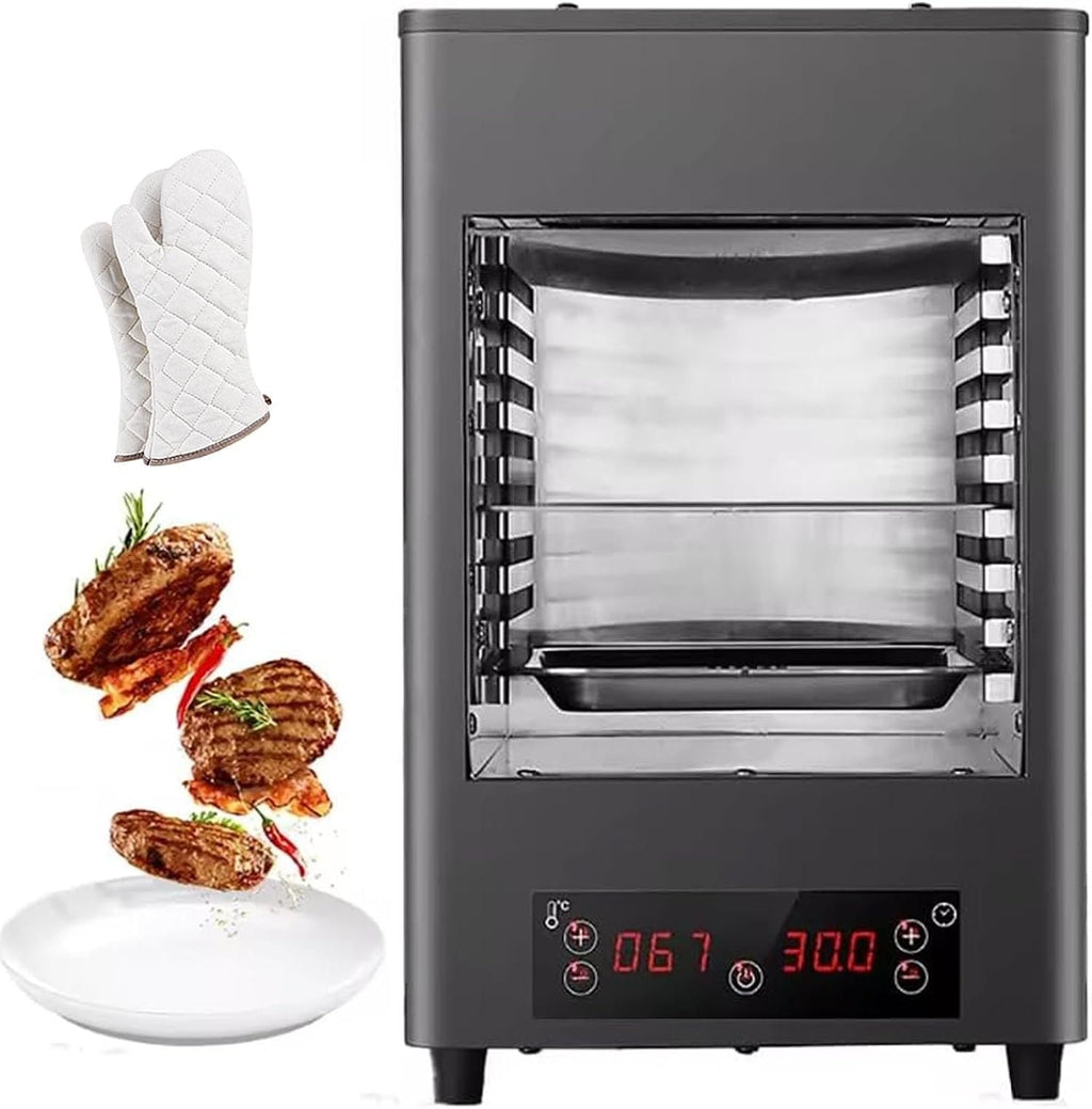 1700w Electric Steak Broiler -8-Layer Grill,Portable Table Top Steak Searer,Stainless Steel Small Camping Oven Steak Cooker Machine-Touch Button/800℃ High Temperature,A