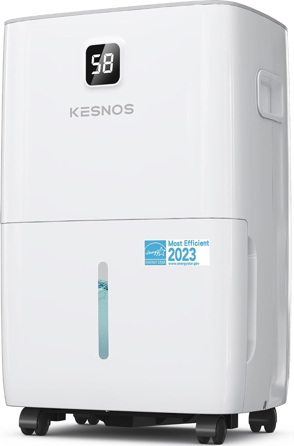 Kesnos 6,000 Sq. Ft. 80 Pints Energy Star Dehumidifier for Home & Basement with Drain Hose, Front LED Display and 1.06 Gal Water Tank, Auto Defrost, Timer