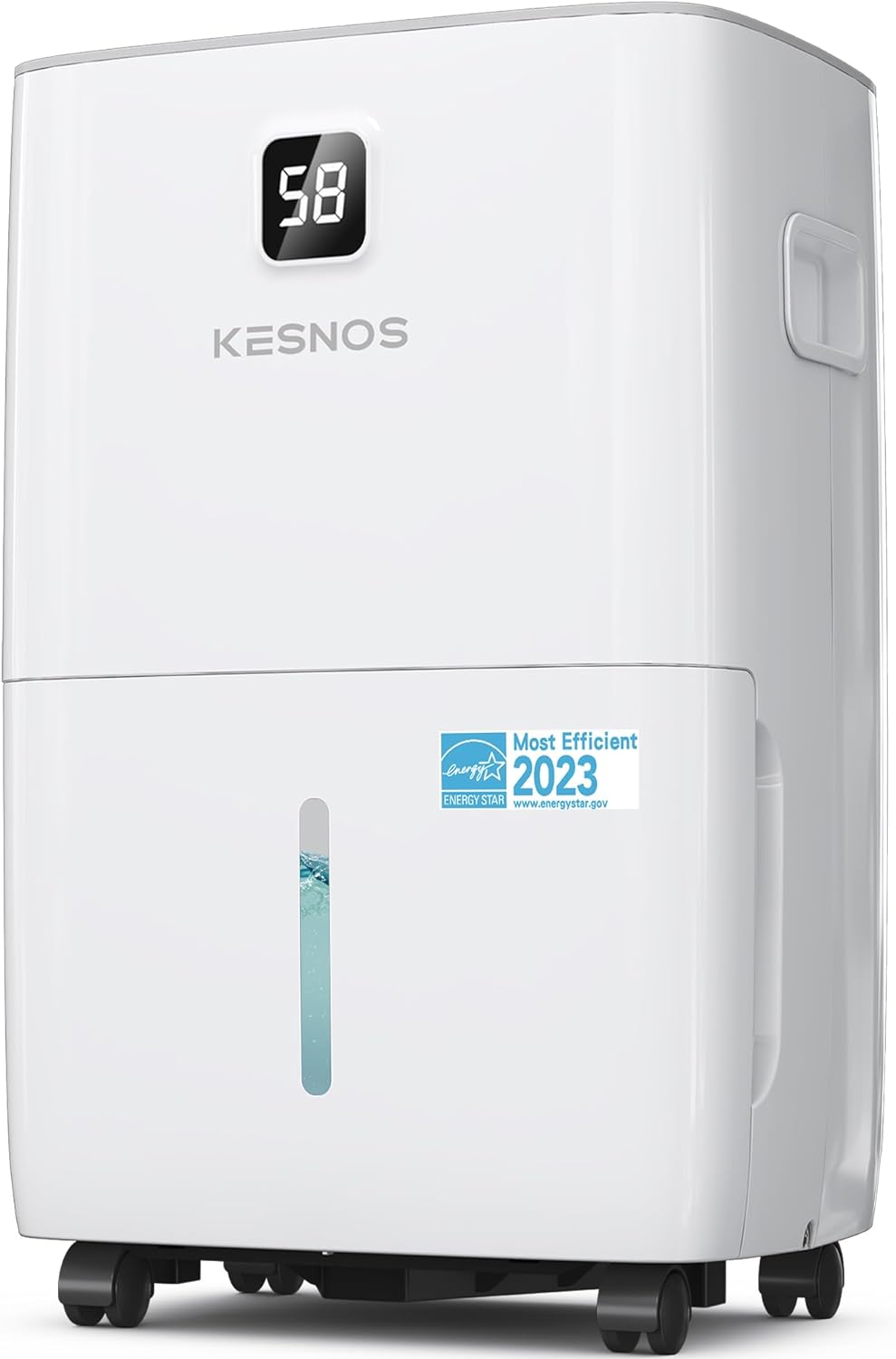 Kesnos 7,000 Sq. Ft. 120 Pints Energy Star Dehumidifier for Basement & Home with Drain Hose, 1.06 Gal Water Tank and Front LED Display, Featuring Auto Defrost, Timer Function
