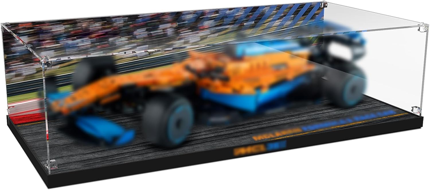 Acrylic Display Case for Lego 42141 McLaren Formula 1 Race Car Model, Dustproof Clear Display Box (The Model NOT Included)