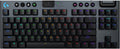 Logitech G915 X Lightspeed TKL Low-Profile Wireless Gaming Keyboard, Double-Shot PBT Keycaps, Fully Programmable Keys, RGB Backlighting, Sleek Aluminum Finishing, GL Blue Clicky - PC/Mac - Black