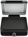 Ninja Sizzle GR100 Smokeless Indoor Grill, 500°F High Heat Kitchen Grill with Nonstick 14-Inch Plate, Low-Smoke Technology, Edge-to-Edge Heating, Family-Sized Capacity, Countertop Cooking Tool