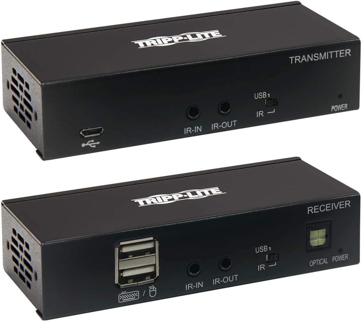 Tripp Lite DisplayPort to HDMI Over Cat6 Extender Kit w KVM Support 4K@60Hz (B127A-1A1-BDBH)