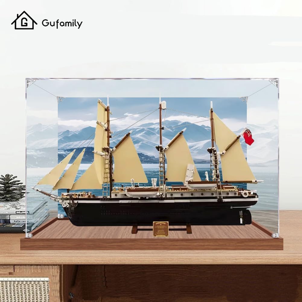Acrylic Display case Designed for Lego 10335 The Endurance Ship Clear Dustproof Box for Brick Models and Figures 3mm Thick Acrylic 2cm Raised Base (Bricks Not Included)