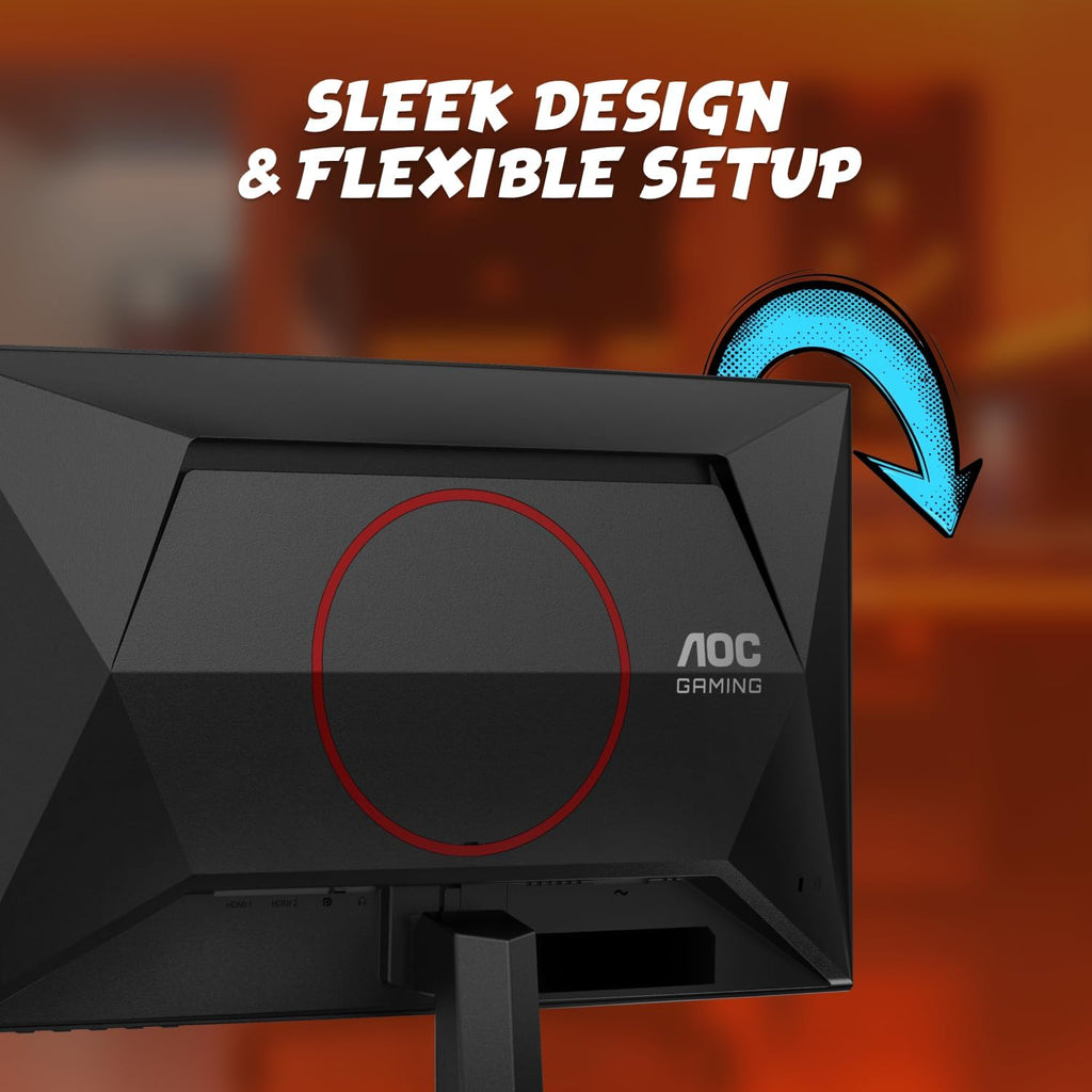 AOC C24G42E 24' Curved 1500R Frameless Ultra-Fast Gaming Monitor, FHD 1080p, 180Hz 0.5ms MPRT, HDMI 2.0 x2, Display Port x1, HDR, Speakers 2W x2, 3-Year Zero-Bright-Dot