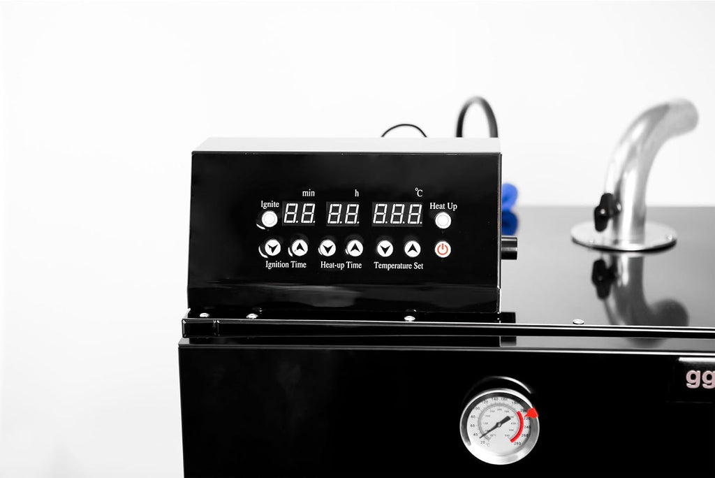 HAKKA Electric Smoker, Commercial Smoke Oven 8 Racks for BBQ Grill Outdoor Visible Glass Door Vertical Black Smoker 2000W for Cooking Pastrami, Sausage, Bacon (DSH-S45D)