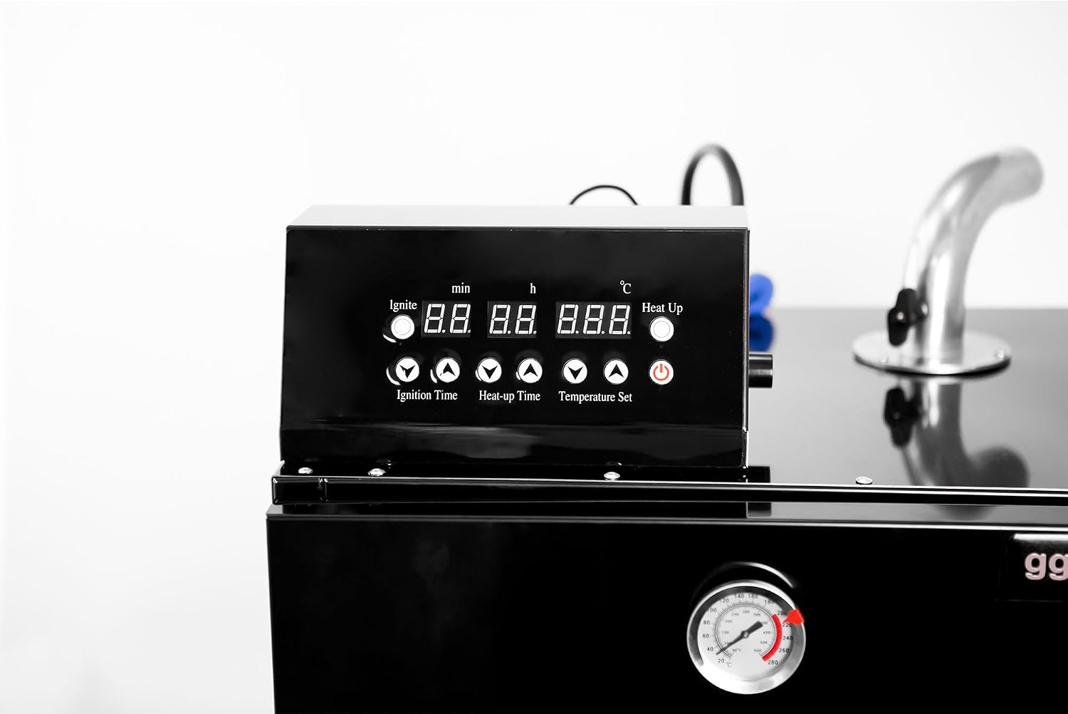 HAKKA Electric Smoker, Commercial Smoke Oven 8 Racks for BBQ Grill Outdoor Visible Glass Door Vertical Black Smoker 2000W for Cooking Pastrami, Sausage, Bacon (DSH-S45D)