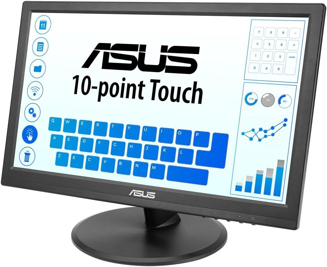 ASUS VT168HR 15.6' Full HD 1366X768 HDMI Back-lit LED Monitor, Black