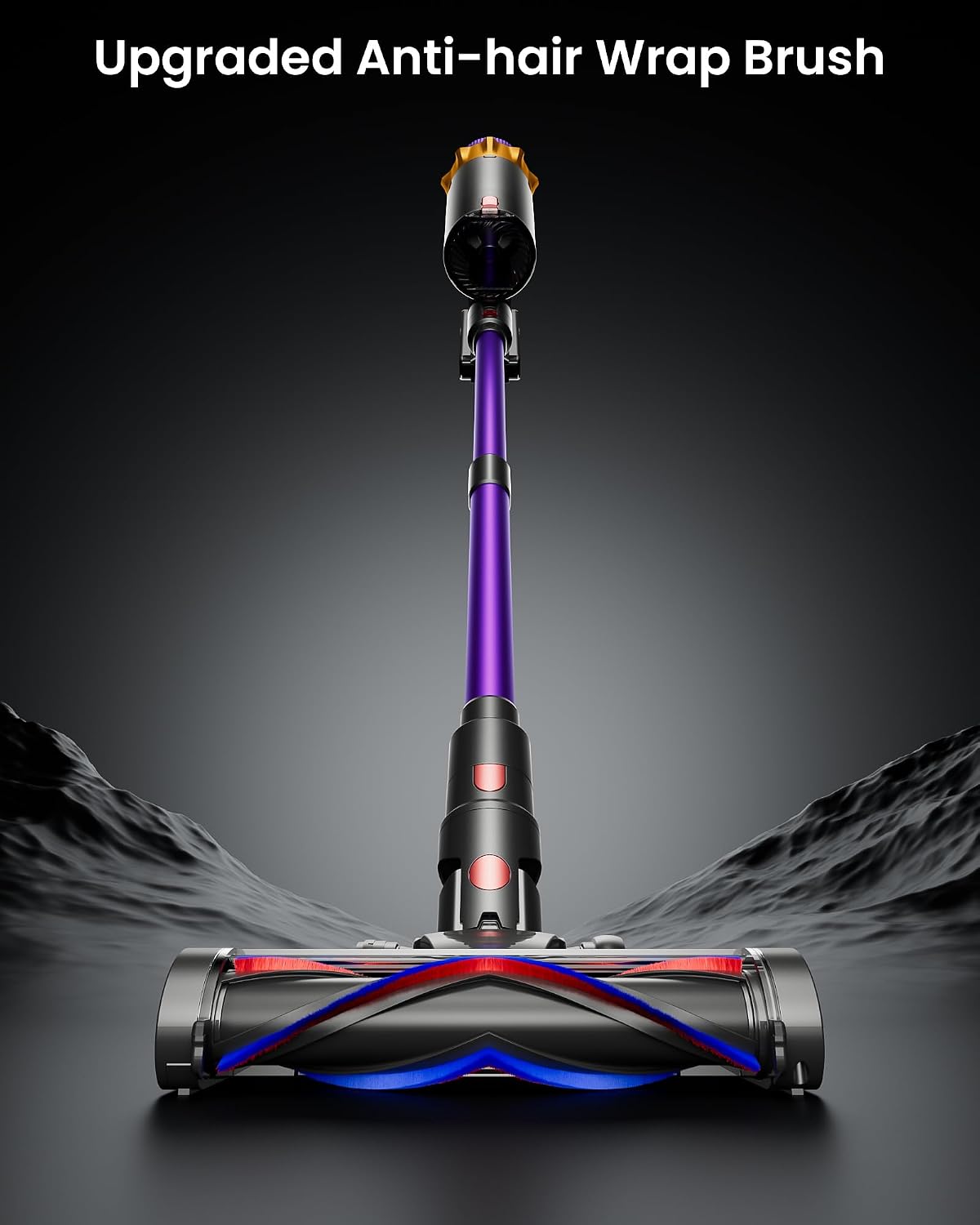 Cordless Vacuum Cleaner, 650W 55KPA 70 Mins Vacuum Cleaners for Home, Self-Standing Cordless Vacuum with Charging Dock Station, LED Display, Upgraded Anti-Tangle Stick Vacuum for Pet Hair/Carpet/Floor