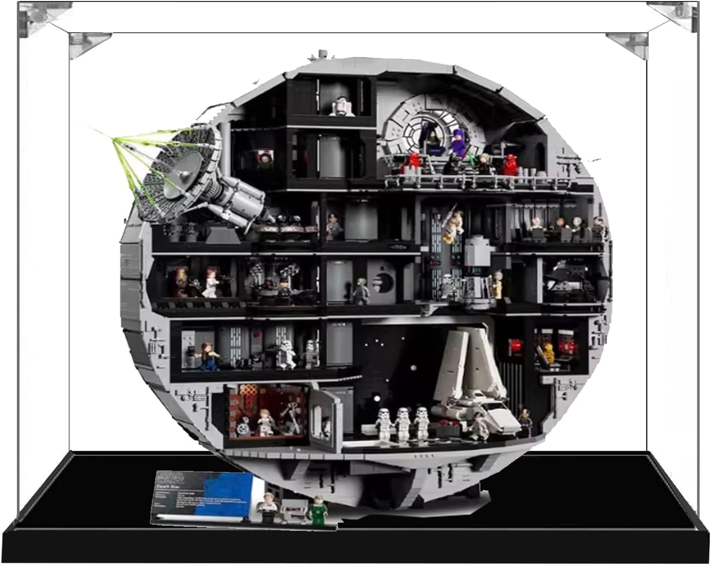 Transparent Acrylic Display Case for Lego 75419 Death Star Trooper, Clear Box, Storage Box, Dustproof Box (Model not Included) (3mm)