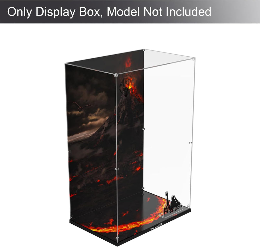 Clear Acrylic Display Case for Lego 10333 The Lord of The Rings: Barad-dûr – Dust-Proof Protective Showcase Box (Lego Set NOT Included)
