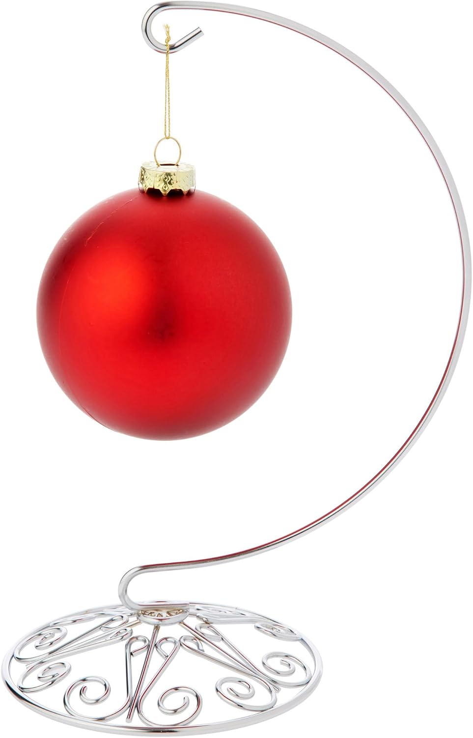 Bard's Ornate Silver Ornament Stand, Medium, 8.25' H x 4' W x 4' D, Pack of 12