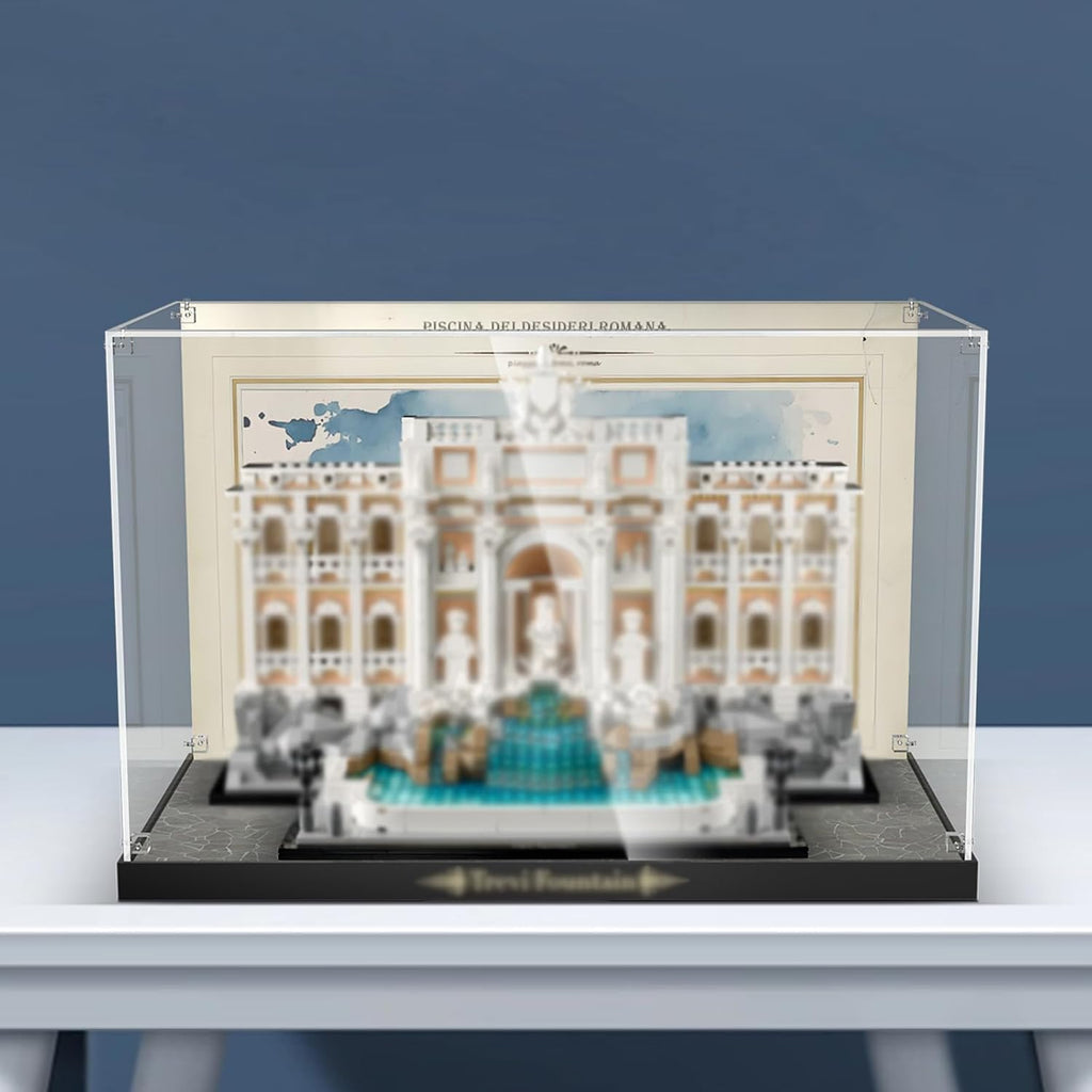 Acrylic Display Case for Lego 21062 Trevi Fountain; ONLY Display Case, The Model NOT Included