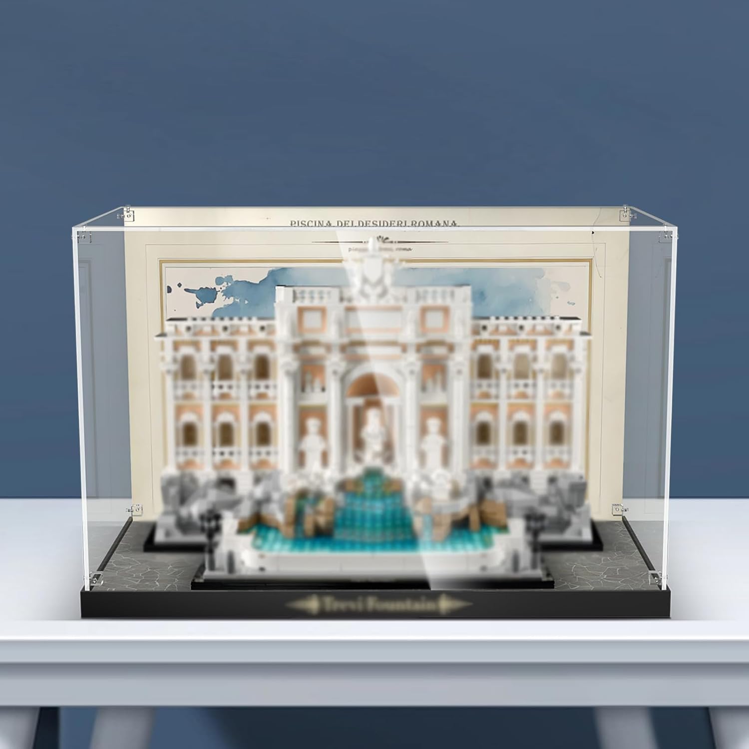 Acrylic Display Case for Lego 21062 Trevi Fountain; ONLY Display Case, The Model NOT Included