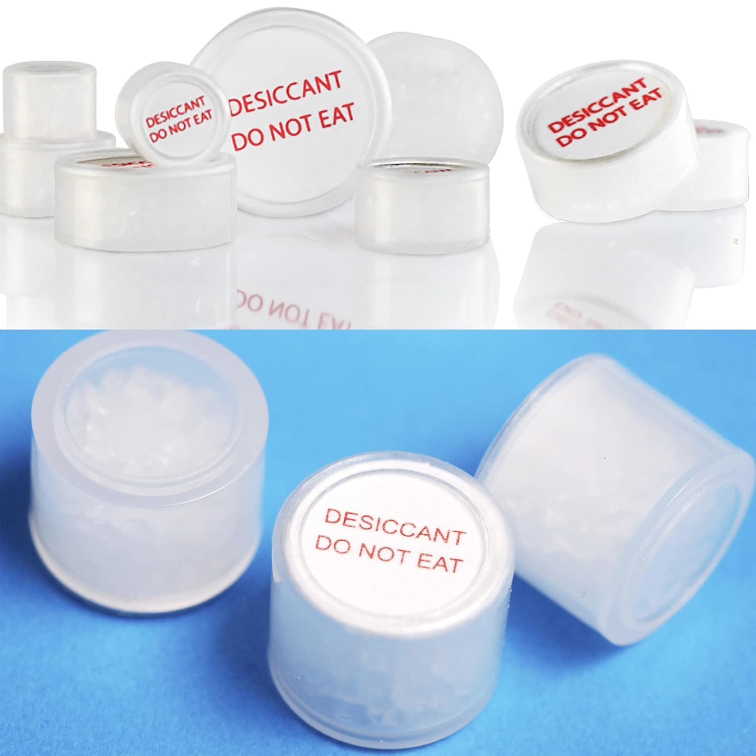 Wisesorb 0.5 Gram 2000 Pack Silica Gel Canister, Silica Gel Capsules, Silica Gel Packets, Moisture Absorbers for Food Storage, Food Grade Desiccant Dehumidifiers