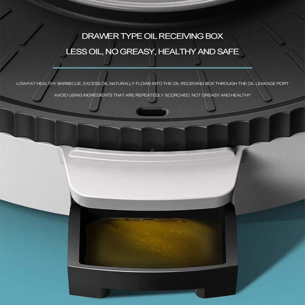 Electric Grill Indoor Multifunctional BBQ Hot Pot Double Pot, Electric Hot Pot and Barbecue Grill, Non-Stick Electric Baking Pan Tray is Convenient Indoor Baking Capacity for 2-6 People (Color : B)