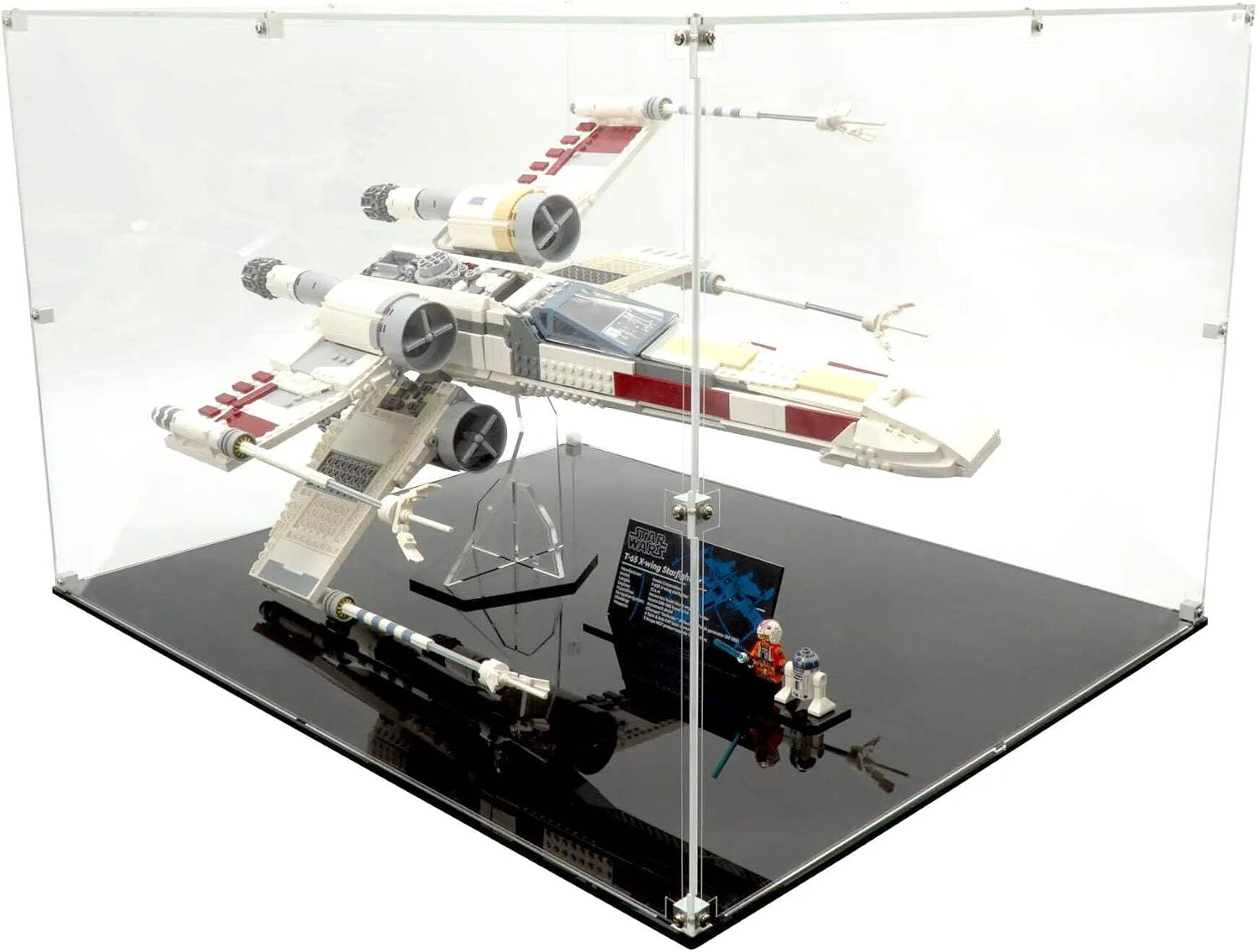 Display Case Compatible with Lego Set 75355 - X-Wing Starfighter - Clear Acrylic Dustproof Showcase - Set Not Included