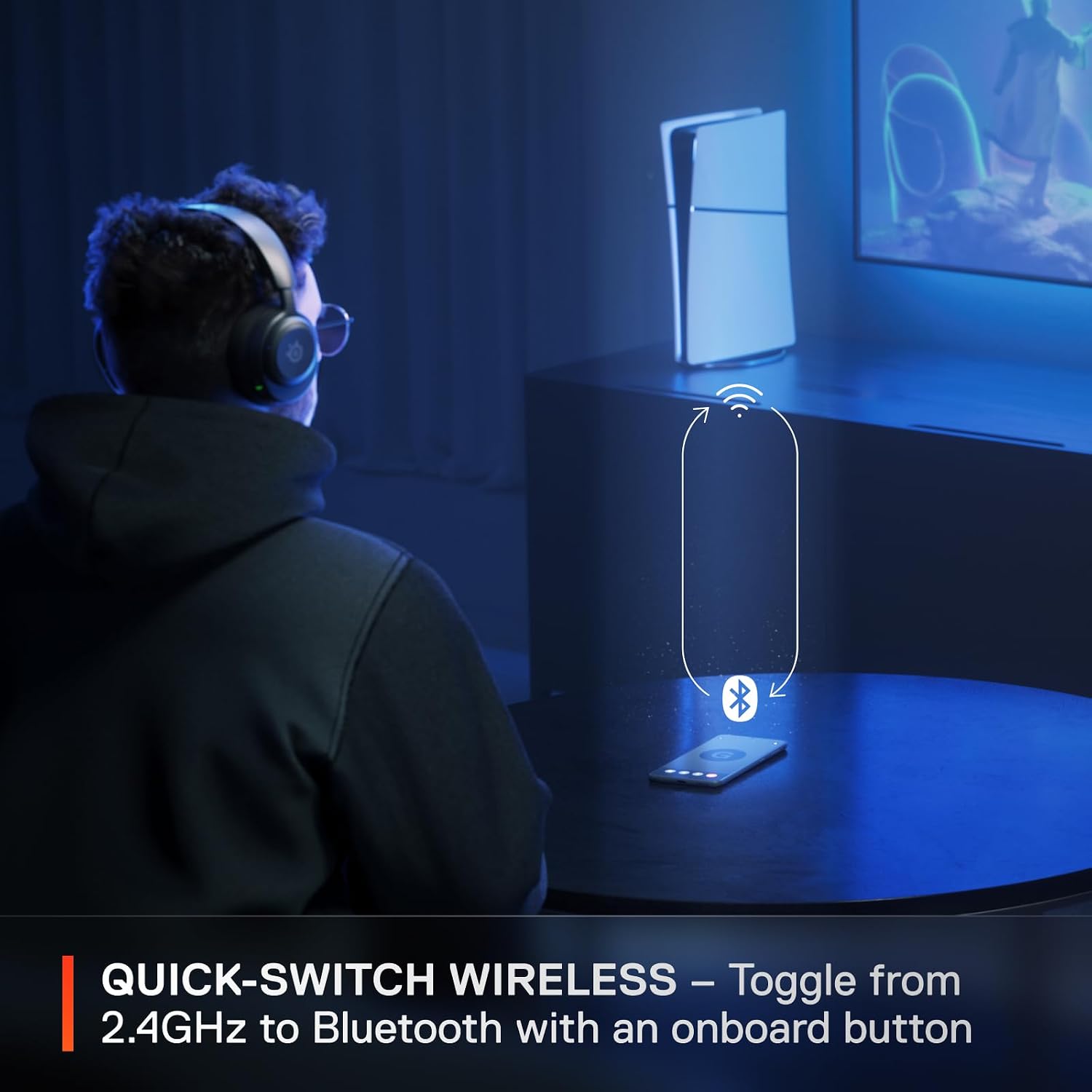 SteelSeries Arctis Nova 5P Wireless Multi-System Gaming Headset — Neodymium Magnetic Drivers — 100+ Audio Presets — 60 HR Battery — 2.4GHz or BT — ClearCast Gen2.X Mic — PS5, PS4, PC, Switch, Mobile