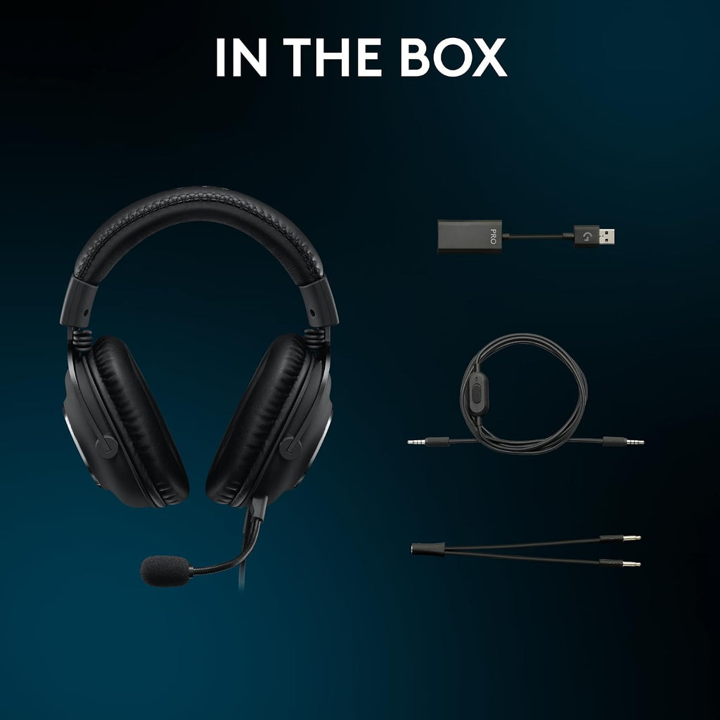 Logitech G Pro X SE Wired Gaming Headset with Microphone: Detachable Mic, DTS Headphone:X 7.1, Memory Foam Ear Pads, 50 mm Drivers, USB DAC Incl. - Black, Pack of 4