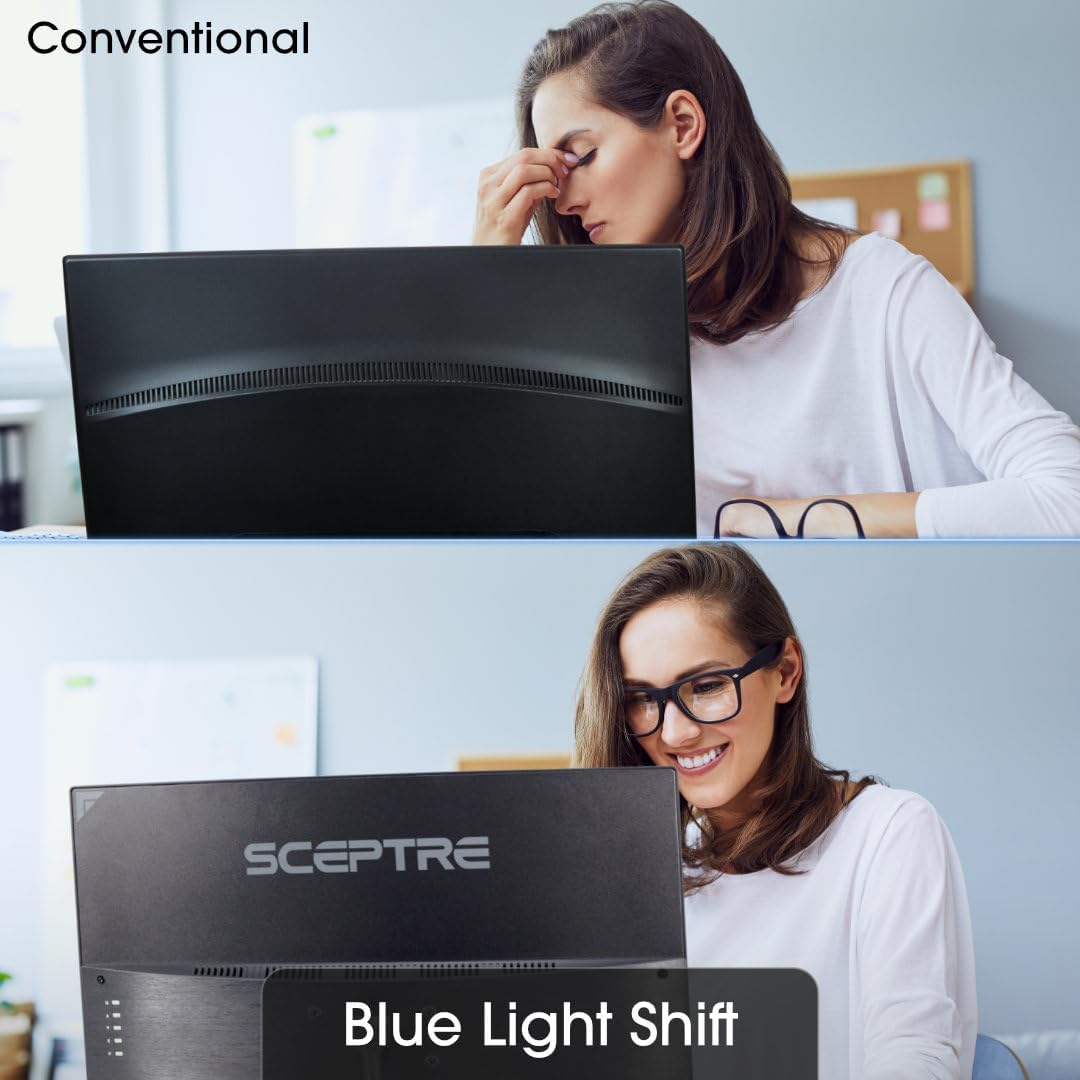 Sceptre Curved 24.5-inch Prime Gaming Monitor up to 240Hz 1080p R1500 1ms DisplayPort x2 HDMI x2 Blue Light Shift Build-in Speakers, Machine Black 2025 (C255B-FWT240 Series)