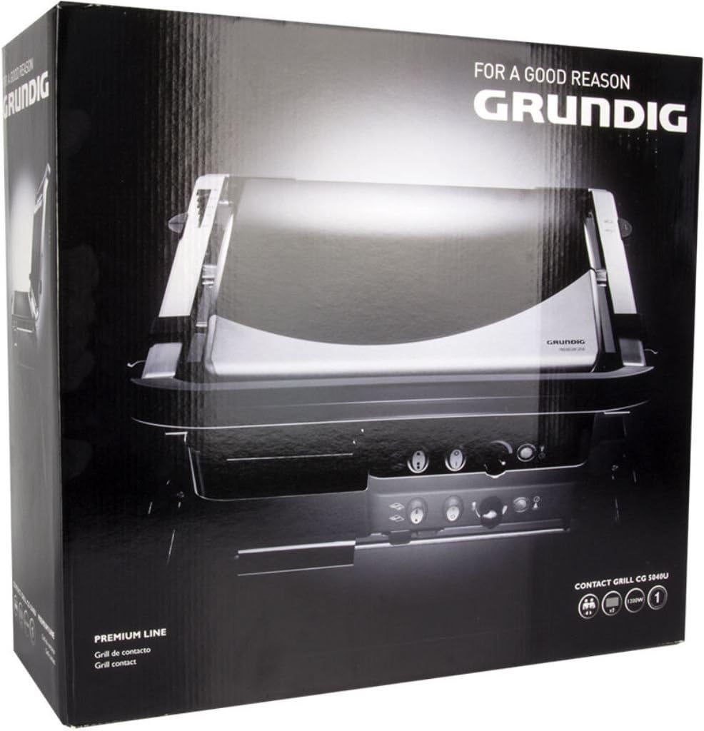 Grundig 1805301U 120 sq.in 12x10' Electric Home Kitchen Contact Countertop Grill