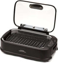 Smokeless Indoor Electric Grill With Tempered Lid Interchangeable Griddle Plate OPEN BOX
