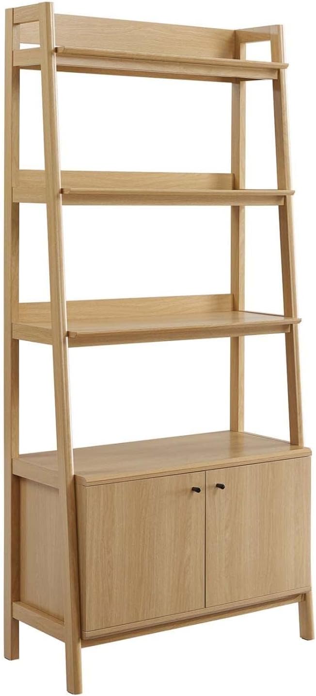 Modway 33' Bookshelf Display Case in Oak