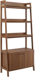 Modway 33' Bookshelf Display Case in Walnut