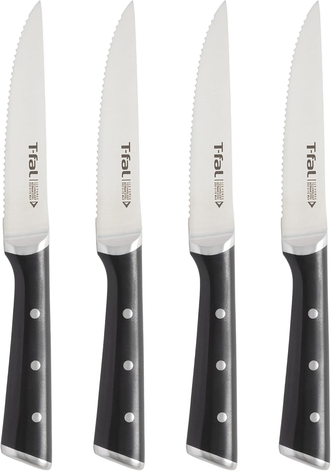 OptiGrill Stainless Steel Electric Grill With T-fal Ice Force Stainless Steel Steak Knives set
