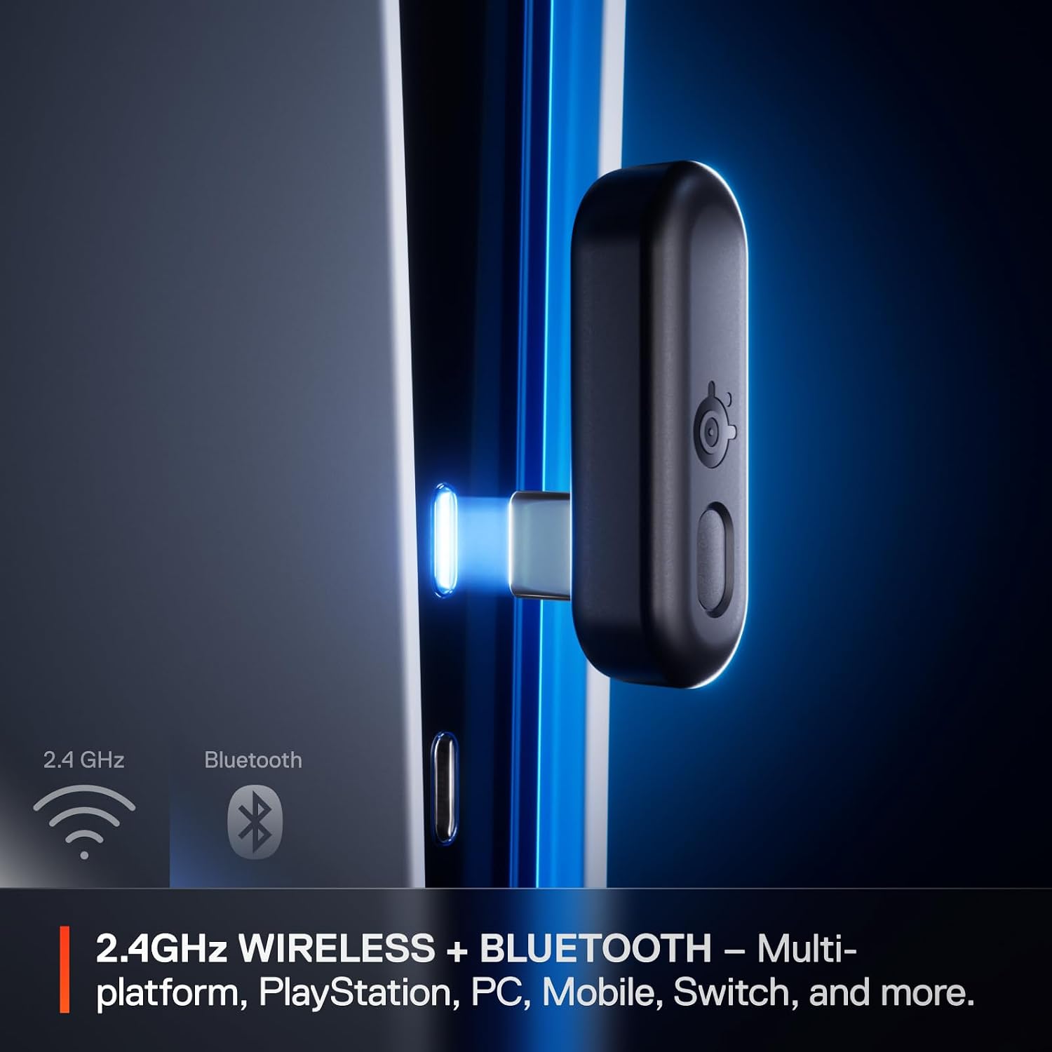 SteelSeries Arctis GameBuds for PlayStation/PC/Switch/Mobile — 2.4GHz + Bluetooth 5.3 Earbuds — ANC — Mobile App Sound Presets — Water Resistant IP55 — 40H Battery with Qi Charging Case - White