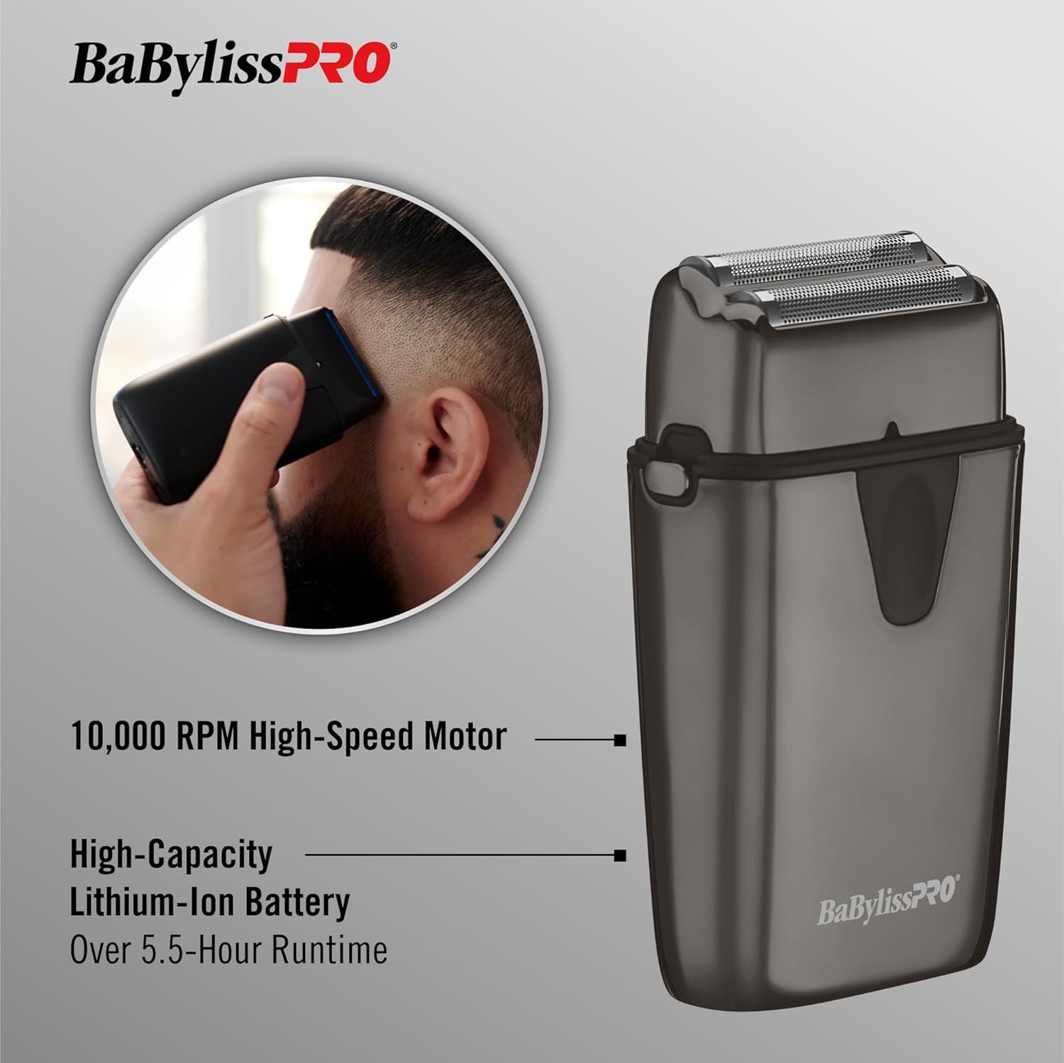 BaBylissPRO UVFOIL UV-Disinfecting Metal Double-Foil Shavers for men