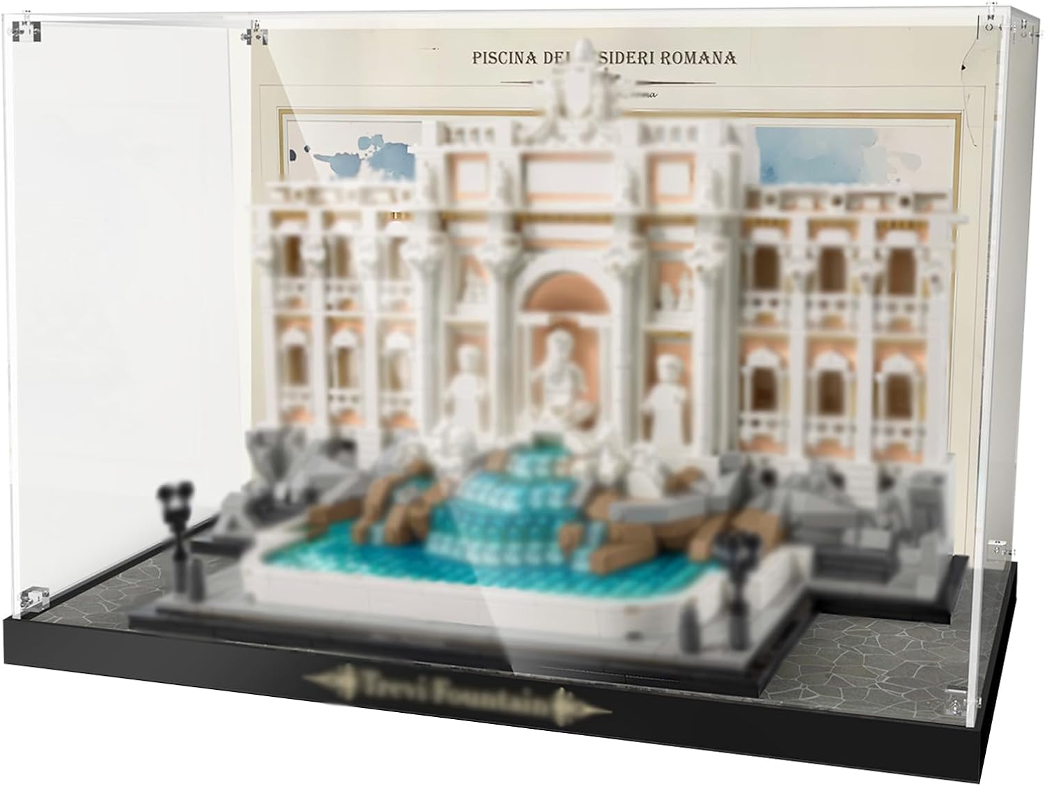 Acrylic Display Case for Lego 21062 Trevi Fountain; ONLY Display Case, The Model NOT Included