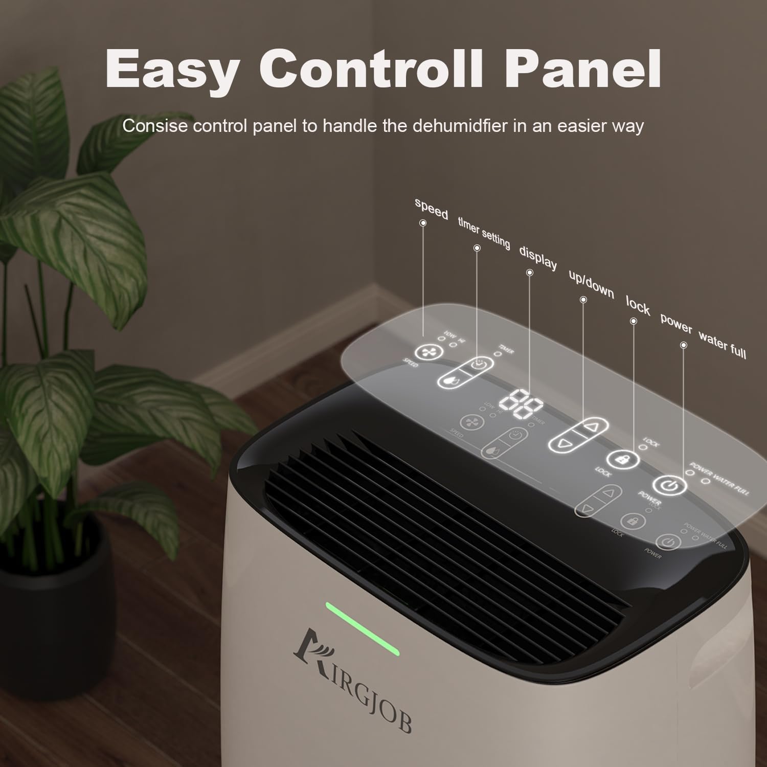 32-Pint Dehumidifier for Basement and Large Room - 2000 Sq. Ft, Quiet Dehumidifier for Large Capacity Room Home Bathroom Basements - Auto Continuous Drain Remove Moisture with Child Lock
