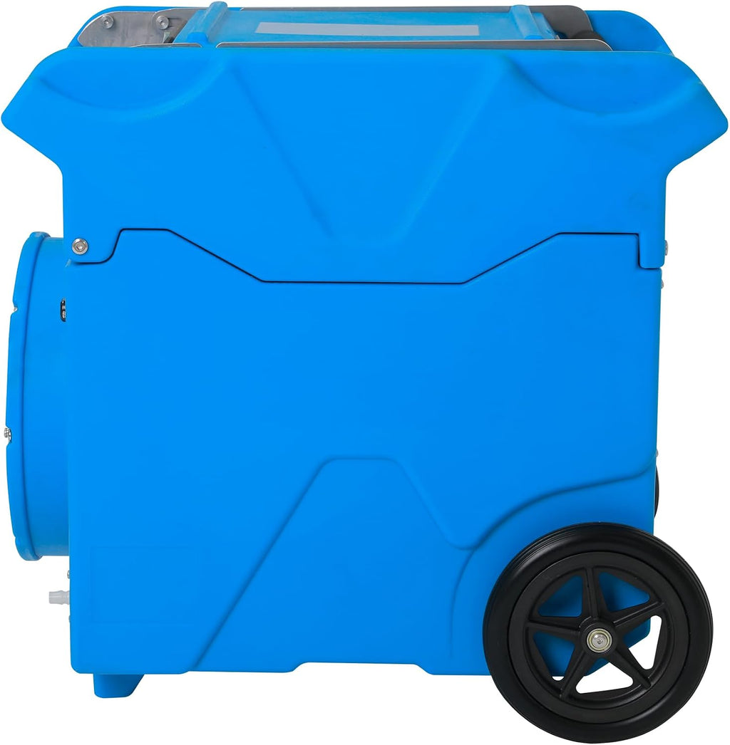 Mounto MOUNTO 230Pints LGR Commercial Compact Dehumidifier with Pump and Drain Hose, LGR Portable Dehumidifier with wheels for Home, Basements, Garages, and Job Sites (Blue)