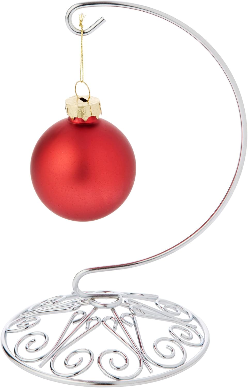 Bard's Ornate Silver Ornament Stand, Small, 6' H x 4' W x 4' D, Pack of 12