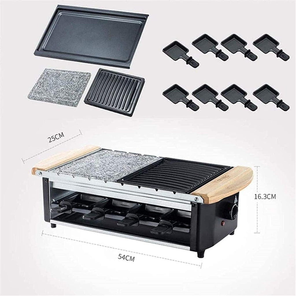 Korean BBQ Grill Electric Smokeless Portable BBQ Indoor Barbecue Grill Water Filled Drip Tray Reduced Odour Smoke, with 8 Baking Pans 1800 W,Portable Nonstick Griddle