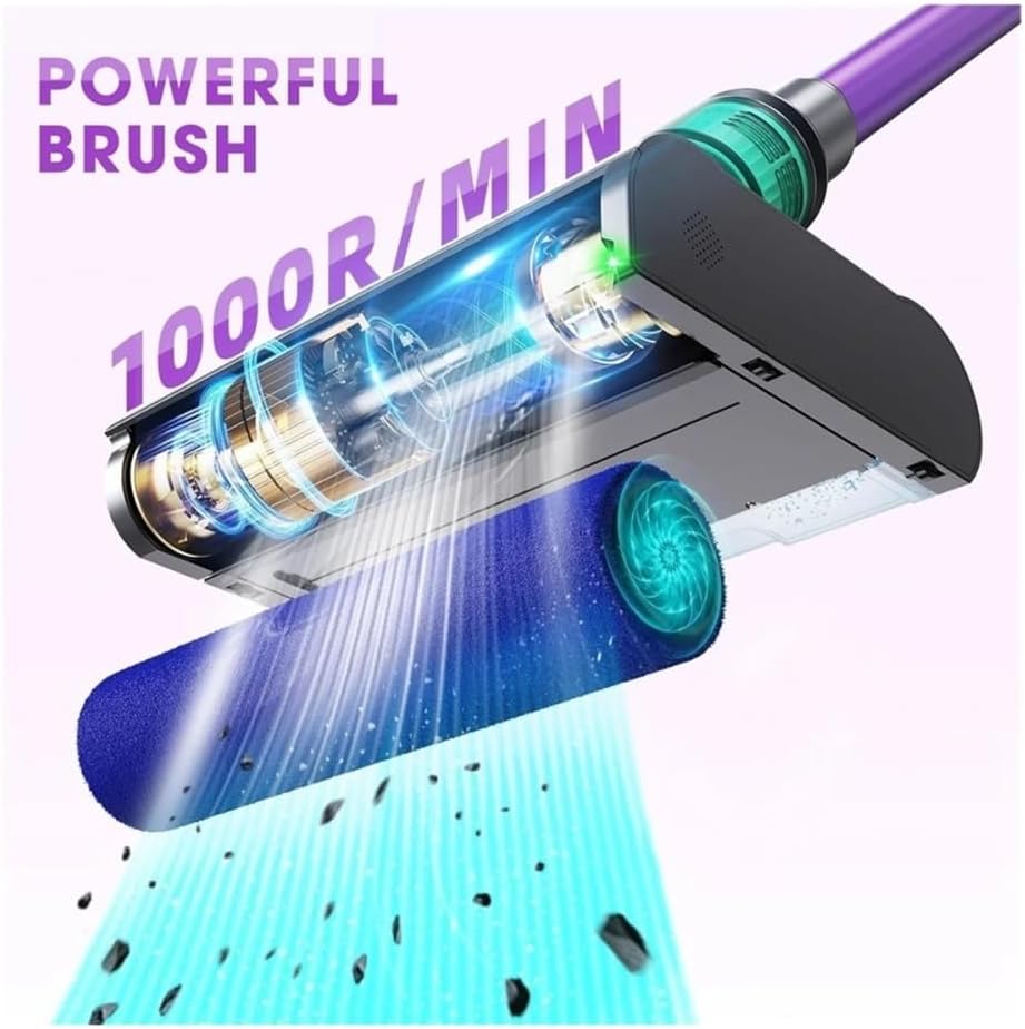 Brush Head Compatible with Dyson V7 V8 V10 V11 V15 Vacuum Cleaner, Electric Floor Mop with Clean and Dirty Water Tank for Carpets