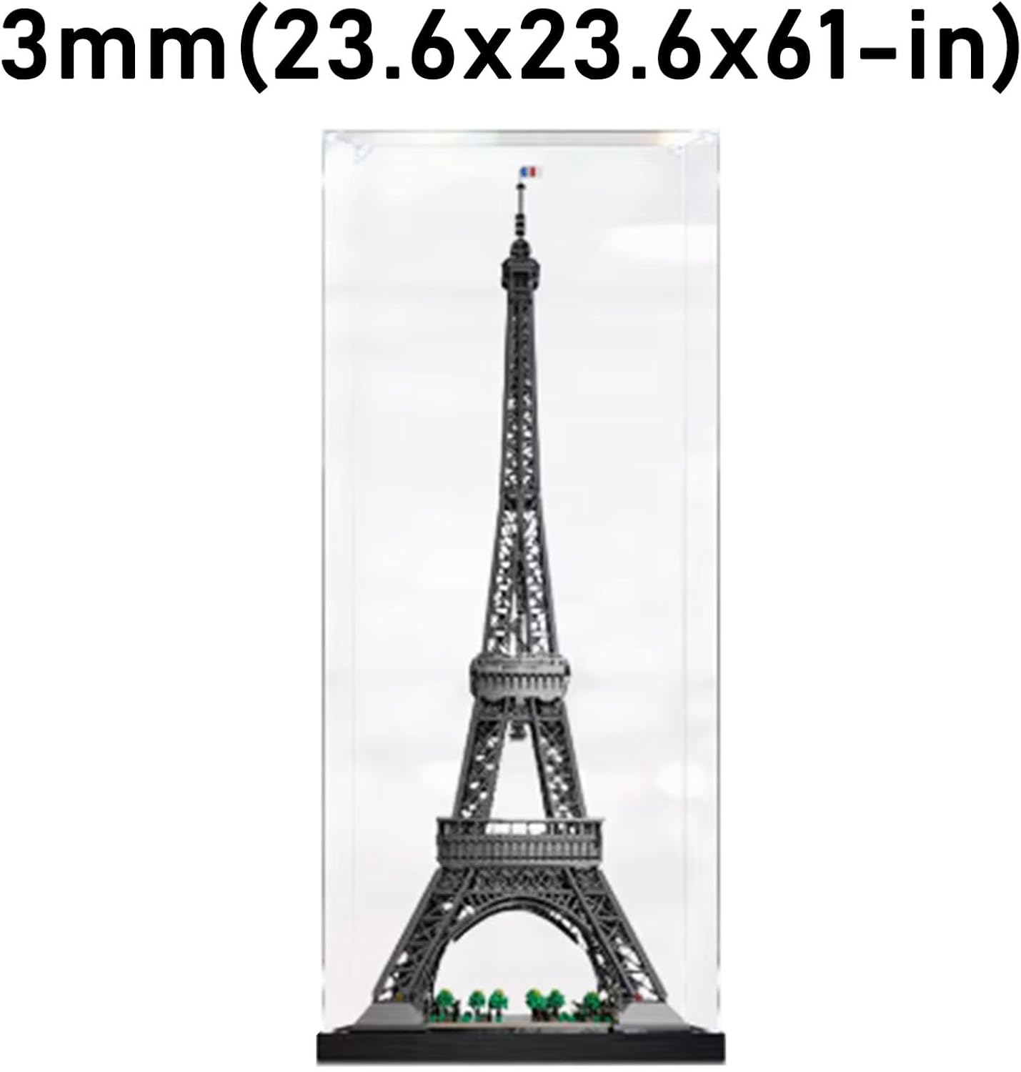 Acrylic Display case Designed for Lego 10307 Eiffel Tower Model, Lego Transparent Display Box, Used to Protect The Collectible Model - (Lego Sets are NOT Included) (Transparent-3)