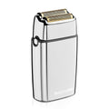 BaBylissPRO METALFX Double Foil Shaver, Handheld Electric Razor for Travel, Portable Cordless Close Face Shaver for Head, Beard, & Neck