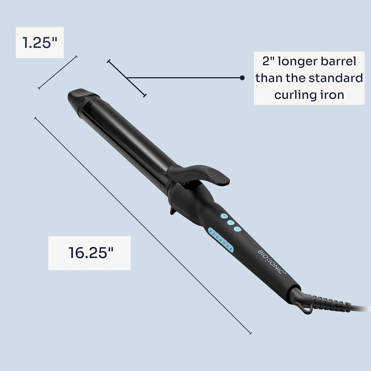 Bio Ionic Long Barrel Curling Iron with Moisture Heat Technology & NanoIonic MX Versatile Curling Wand - Multiple Barrel Sizes for Tight, Classic, Loose & Soft Curls