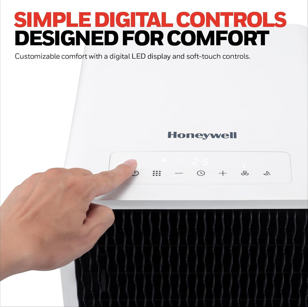 Honeywell 11,000 BTU Slim Portable AC with Fan, Dehumidifier – Cools Up to 500 Sq. Ft., HX2CESAWG8 (8,000 BTU SACC)
