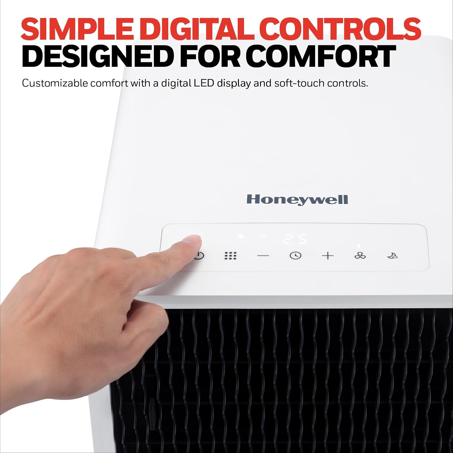 Honeywell 11,000 BTU Slim Portable AC with Fan, Dehumidifier – Cools Up to 500 Sq. Ft., HX2CESAWG8 (8,000 BTU SACC)