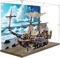 Acrylic Display case Designed for Lego 71042 Silent Mary Pirate Ship Model – Clear Dustproof Cover – 3mm Thick Acrylic Material – 2cm Raised Base – (Bricks Not Included)