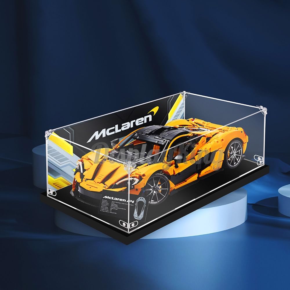 Acrylic Display case with Screw for Lego® McLaren P1 42172(Lego Set is not Included) (with Background)