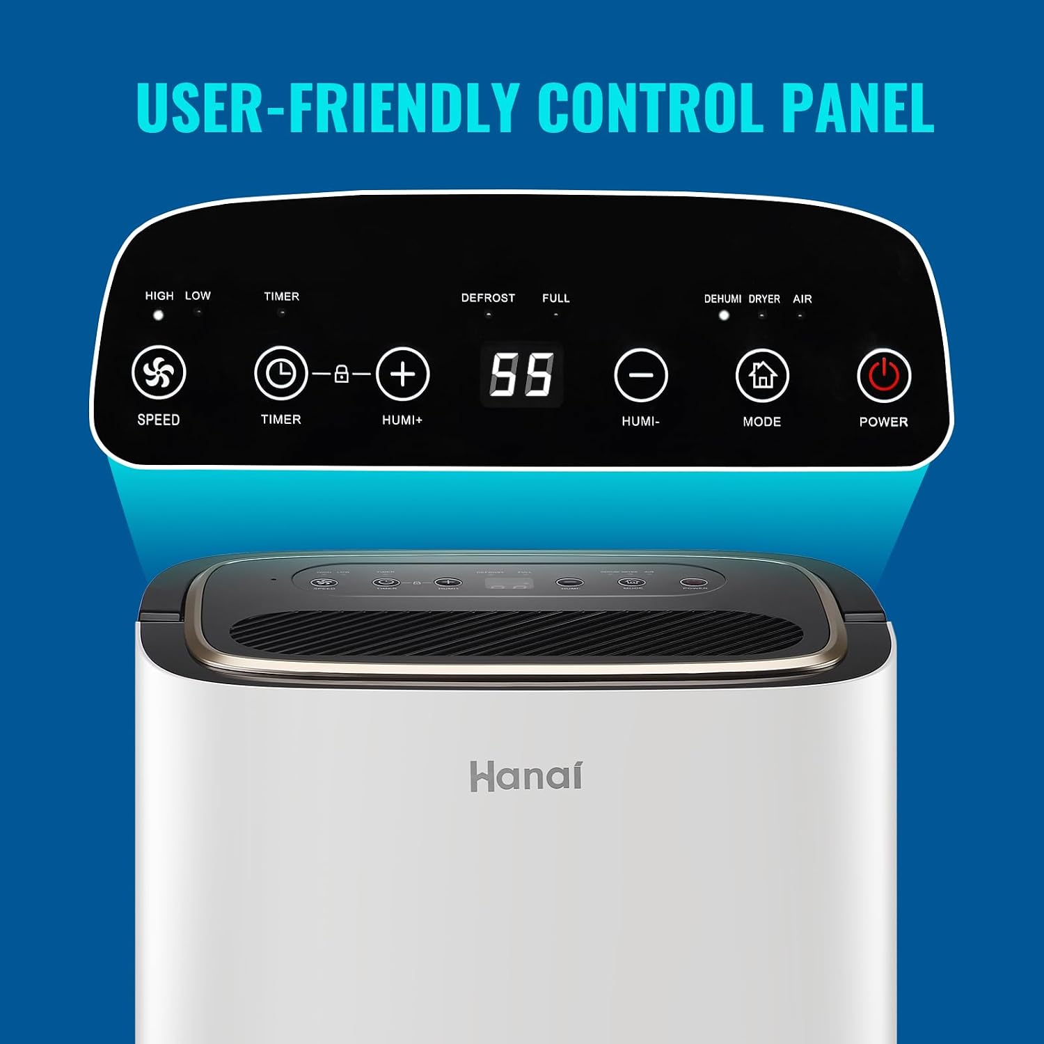 Dehumidifier for Basement 2500 Sq.Ft 30 Pint Small Home Dehumidifiers with Drain Hose for Medium to Large Room, Smart Humidity Control, Removable Air Filter, 2.2L Water Tank