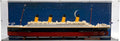 Display Case Compatible with Lego 10294 - Titanic - Acrylic Dustproof Showcase with Pre-Printed Frozen Nightfall (Nighttime) Background - Set Not Included