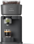 Philips Baristina Espresso Machine, Grind, Tamp & Brew Coffee Beans in One Swipe, Compact, 16 Bar Pump Pressure, Automatic Grinder, Black with Natural Green Portafilter (BAR321/64)
