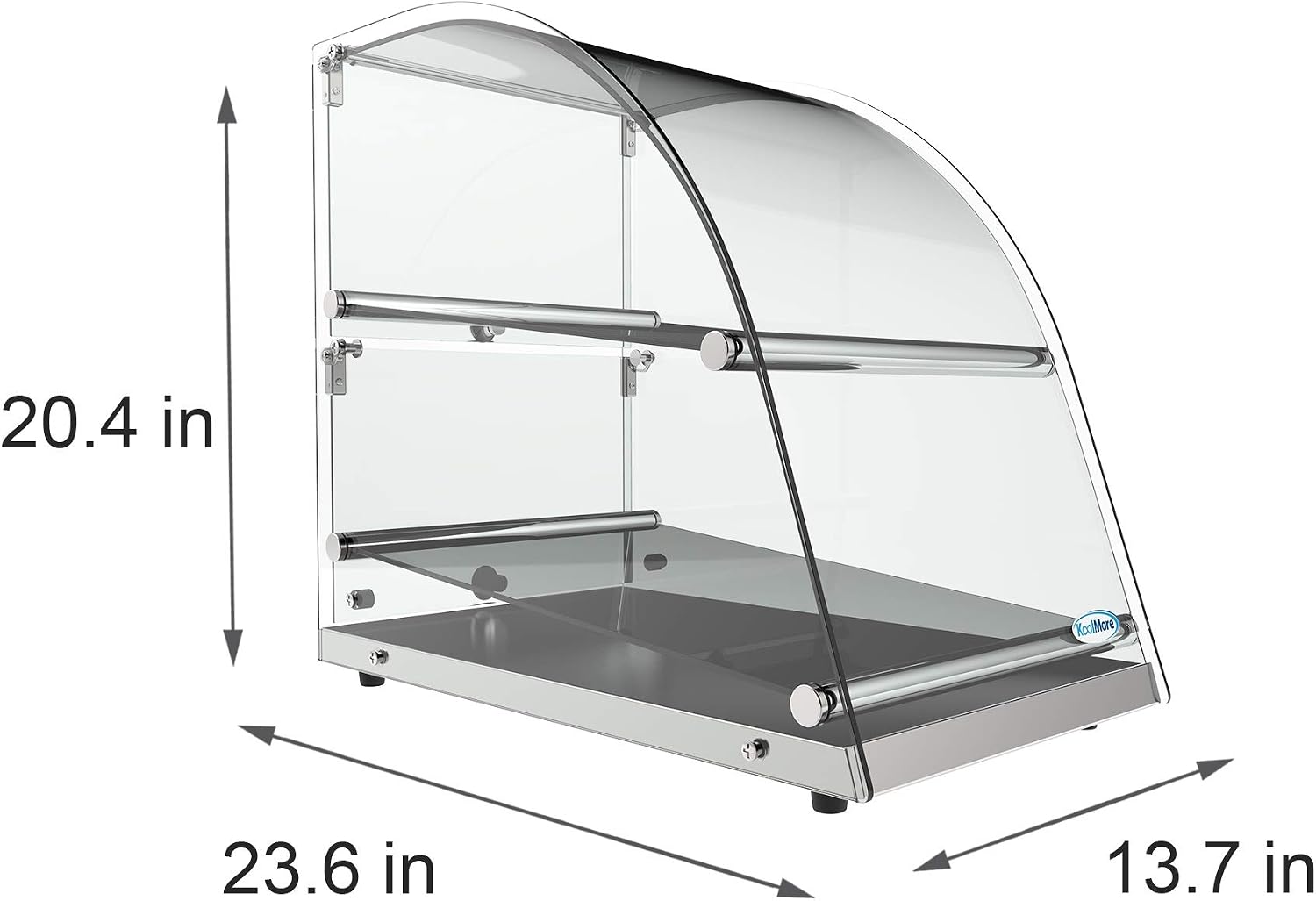 KoolMore DC-2CN Bakery Display Case, 2.4 Cu. Ft - 2 Shelves